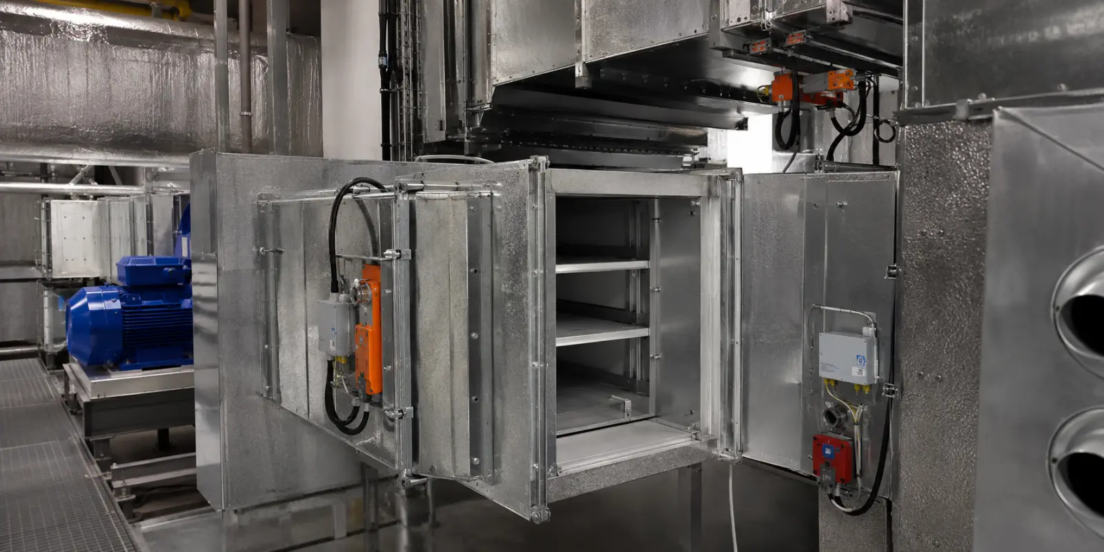 Dampers corta-fogo, fumaça e gás para sistemas de ventilação